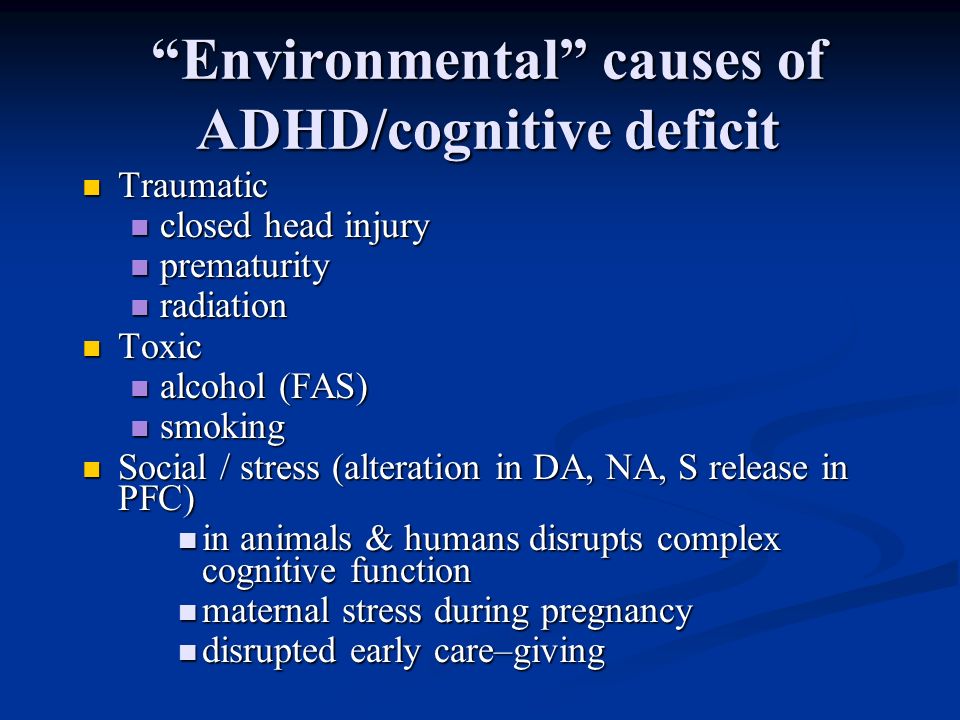 How does adhd affect cognitive development